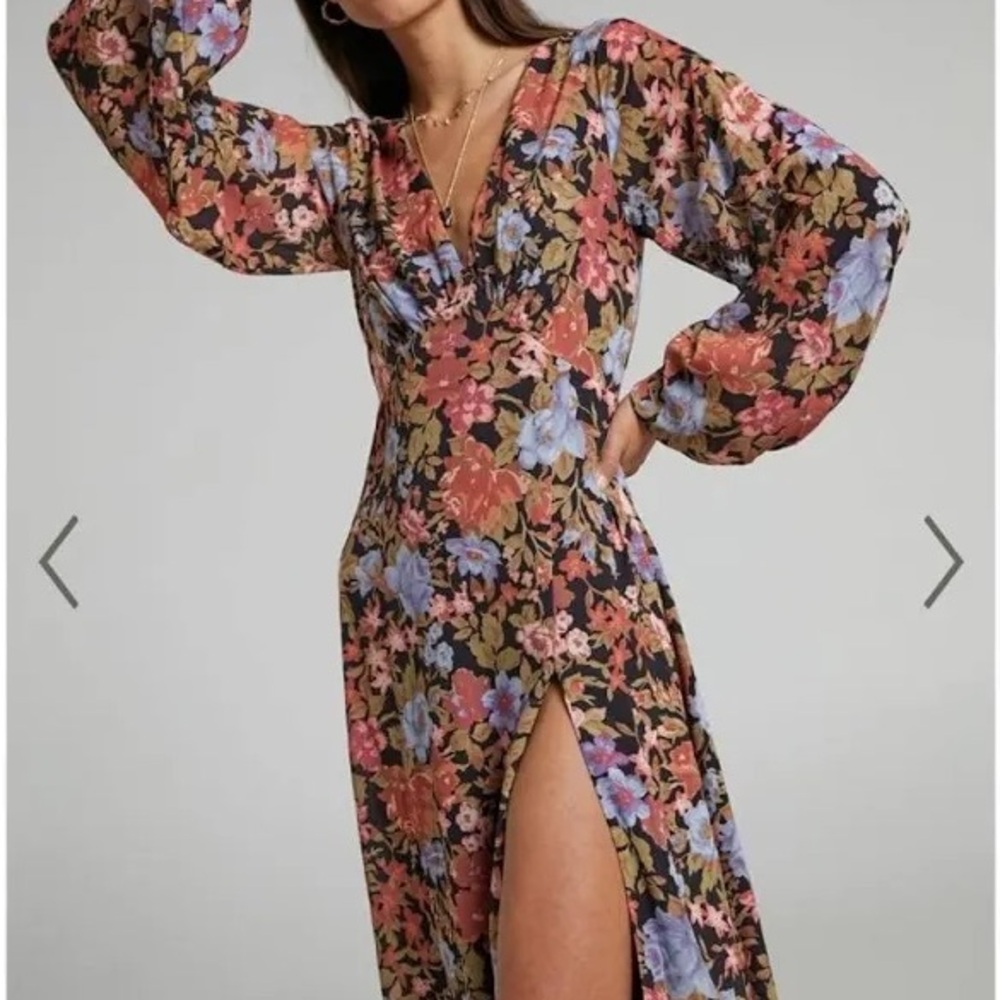 Showpo Floral Long Dress